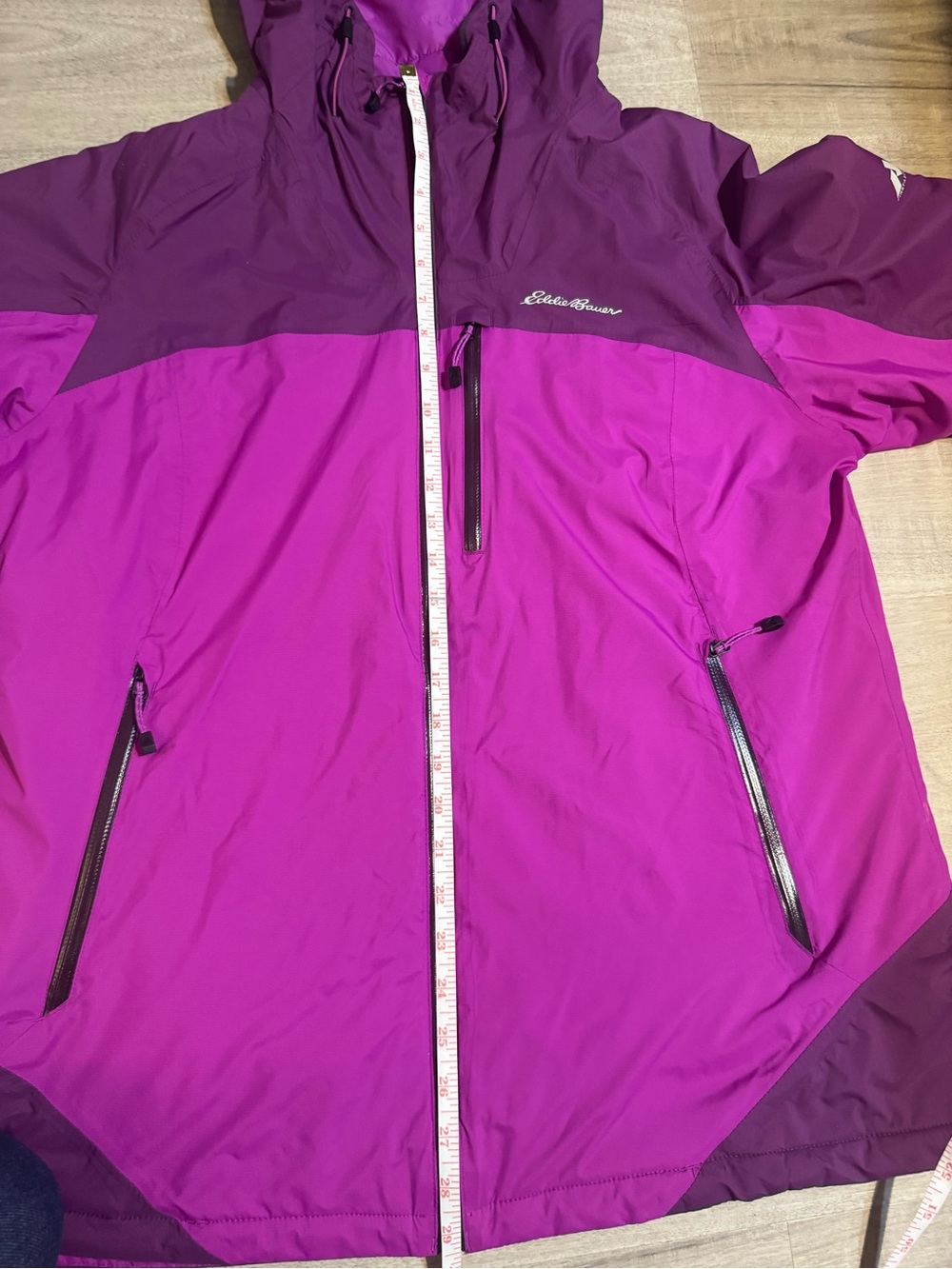Eddie Bauer Women’s XL Purple Pink Hooded Outdoor Jacket - Picture 2 of 13